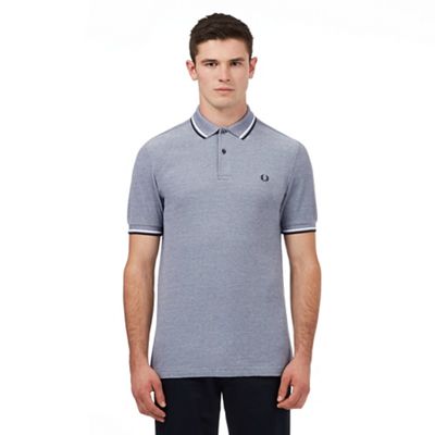 Fred Perry Light blue twin tipped regular fit polo shirt